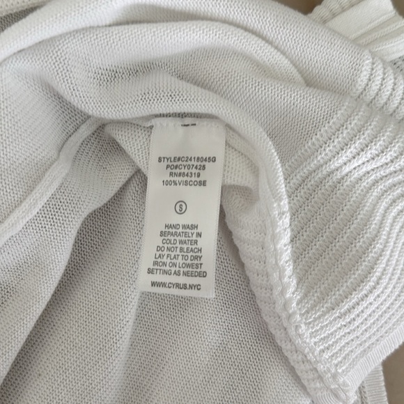 CYRUS Lightweight Open Summer Open Cardigan 100% Viscose White Sz S Loose Fit - Picture 6 of 9